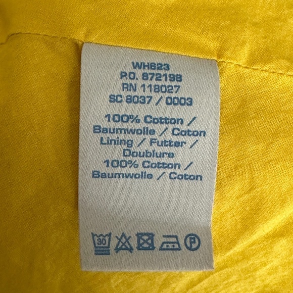 Boden Yellow Polka Dot Swishy Dress Full Skirt Cap Sleeve Tall Size 6 Long L - Picture 9 of 11